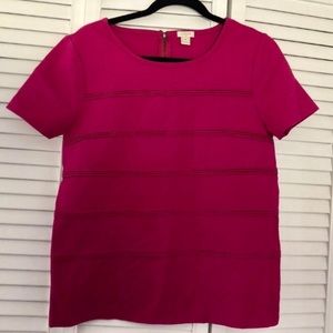 J. Crew fuschia top, size Medium